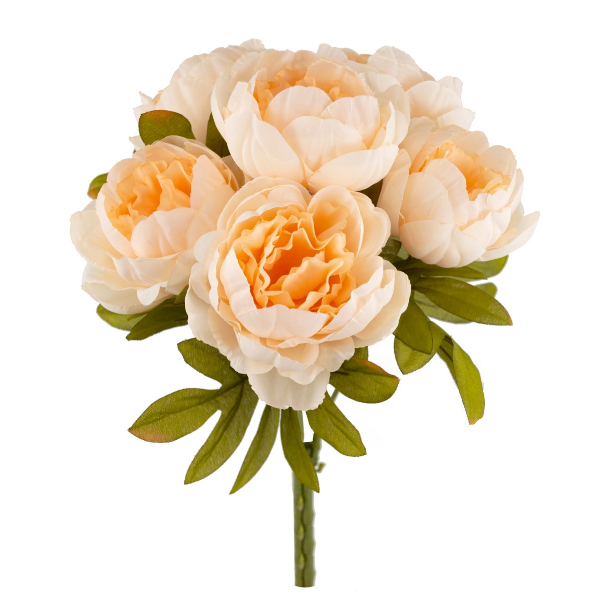 Пион на вставке х6, 41см, кремовый в интернет-магазине флористических аксессуаров Азалия Декор