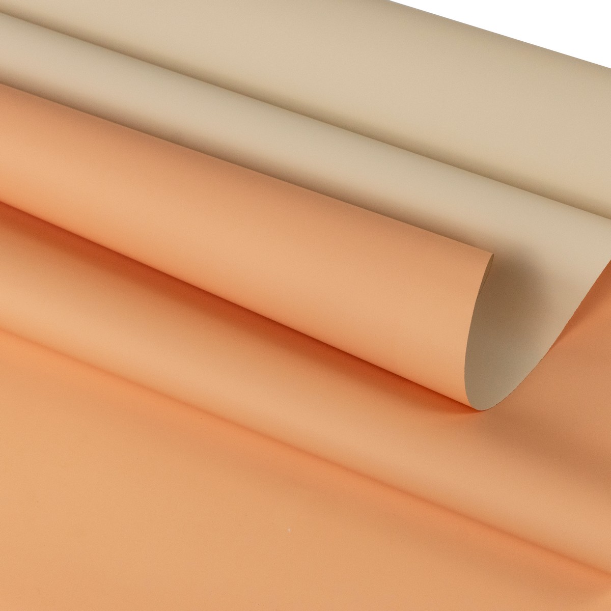 Пленка матовая двусторонняя 65мкр, 58 см 10 м, кремовый/персиковый в интернет-магазине флористических аксессуаров Азалия Декор