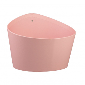 Кашпо для цветов Овальное (картон), 18x15xH13см, розовый в интернет-магазине флористических аксессуаров Азалия Декор
