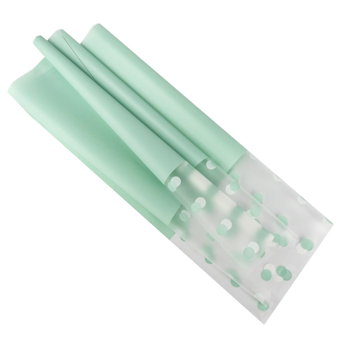 Пленка матовая Дуэт, 60 см 10 м, мятный в интернет-магазине флористических аксессуаров Азалия Декор