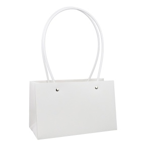 Пакет для цветов водостойкий (крафт), 22х10,5х13,5см (в уп. 10шт.), белый в интернет-магазине флористических аксессуаров Азалия Декор