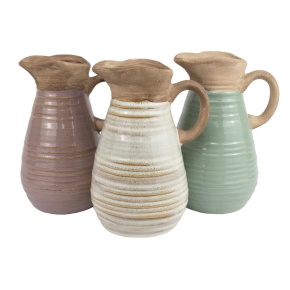 Кувшин (керамика), H15,5x11,5x9см, цв. в асс. в интернет-магазине флористических аксессуаров Азалия Декор