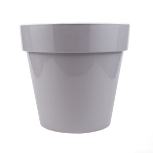 Кашпо Порто со вставкой (пластик), D23хH21см, 6л, светло-серый в интернет-магазине флористических аксессуаров Азалия Декор