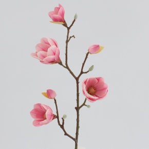Ветка магнолии, 80см, розовый в интернет-магазине флористических аксессуаров Азалия Декор