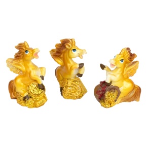 Лошадка, 4,5х3х5,5см, золотой, в ассорт. в интернет-магазине флористических аксессуаров Азалия Декор