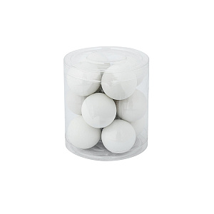 Набор шаров 12шт. в тубе (стекло), D3см, в асс., бел. в интернет-магазине флористических аксессуаров Азалия Декор