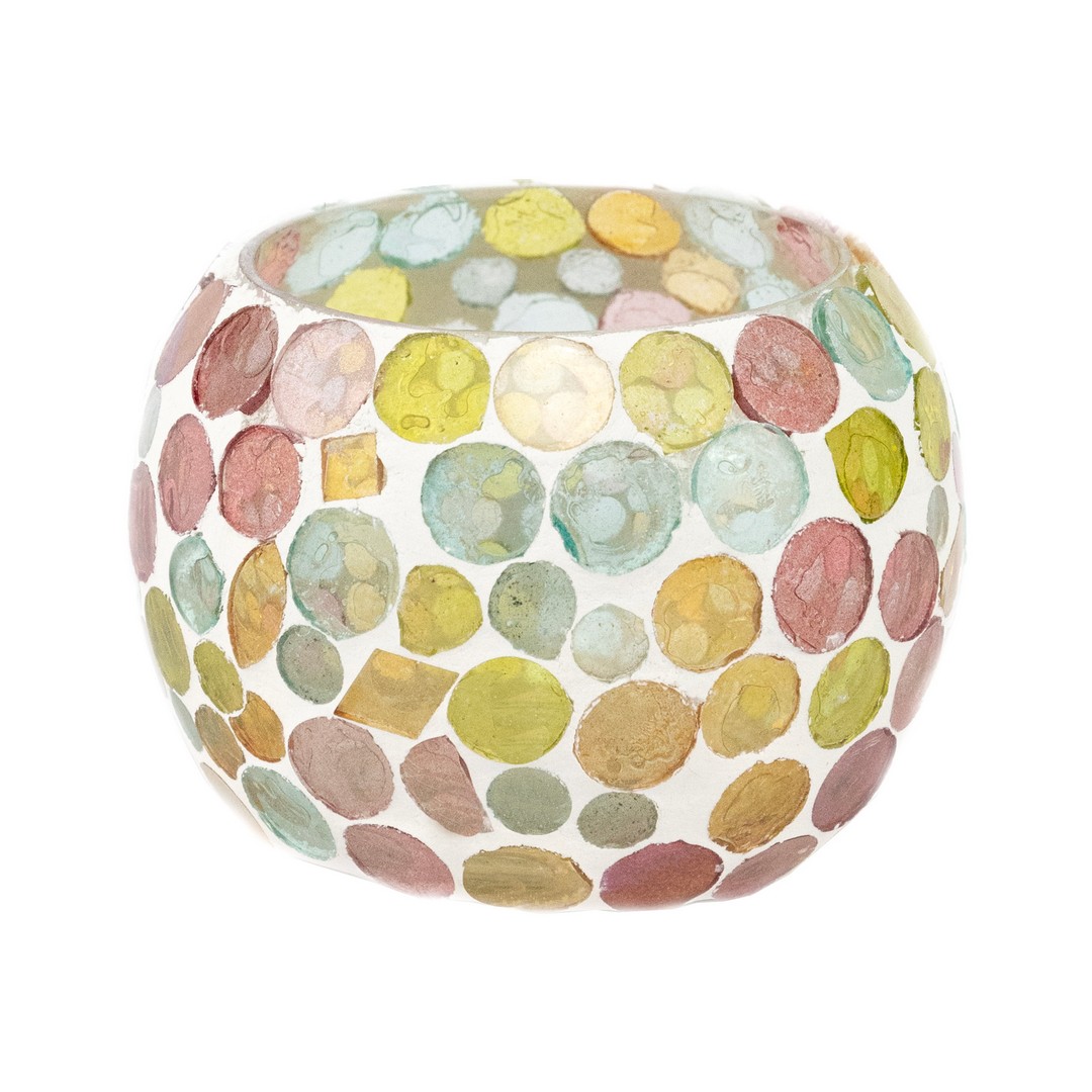 Подсвечник (стекло), H8,5xD8,5см, цв. в асс. в интернет-магазине флористических аксессуаров Азалия Декор