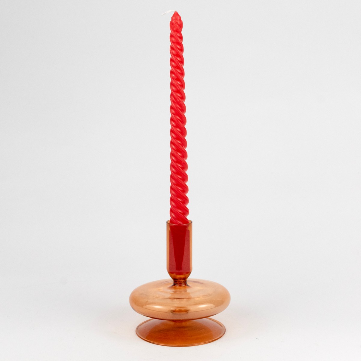 Подсвечник (стекло), D8,5xH12см, коричневый в интернет-магазине флористических аксессуаров Азалия Декор