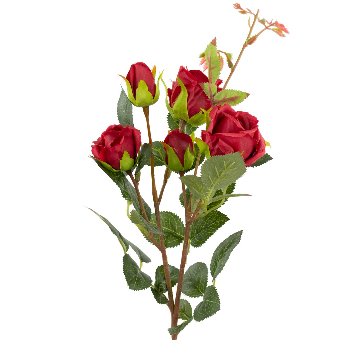 Роза кустовая, 49см, красный в интернет-магазине флористических аксессуаров Азалия Декор