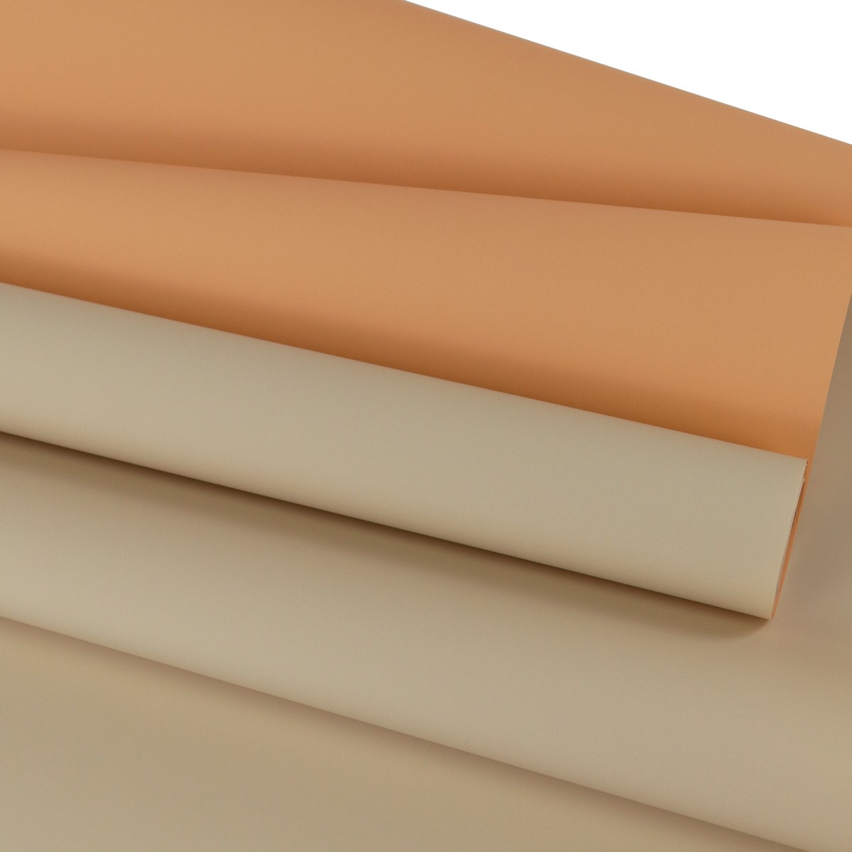 Пленка матовая двусторонняя 65мкр, 58 см 10 м, кремовый/персиковый в интернет-магазине флористических аксессуаров Азалия Декор