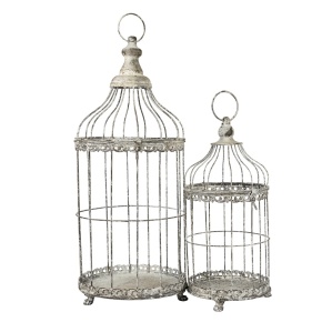 Набор клеток 2шт. (металл), D24хH53см, белый в интернет-магазине флористических аксессуаров Азалия Декор