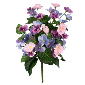 Анютины глазки на вставке, 34см, сиреневый в интернет-магазине флористических аксессуаров Азалия Декор