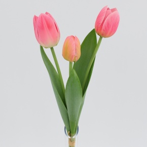 Букет тюльпанов x3, 51см, розовый в интернет-магазине флористических аксессуаров Азалия Декор