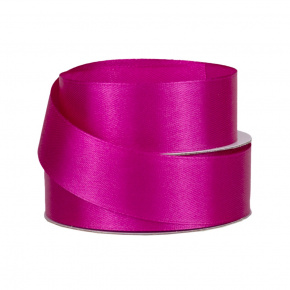 Лента (атлас), 25 мм 22,7 м, фуксия в интернет-магазине флористических аксессуаров Азалия Декор