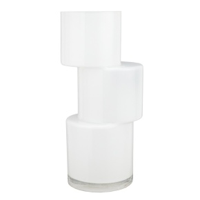 Ваза (стекло), D12,5xH26,5см, белый в интернет-магазине флористических аксессуаров Азалия Декор