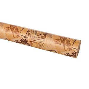 Бумага упаковочная крафт Открытки 55гр, 70 см 10 м, натуральный в интернет-магазине флористических аксессуаров Азалия Декор