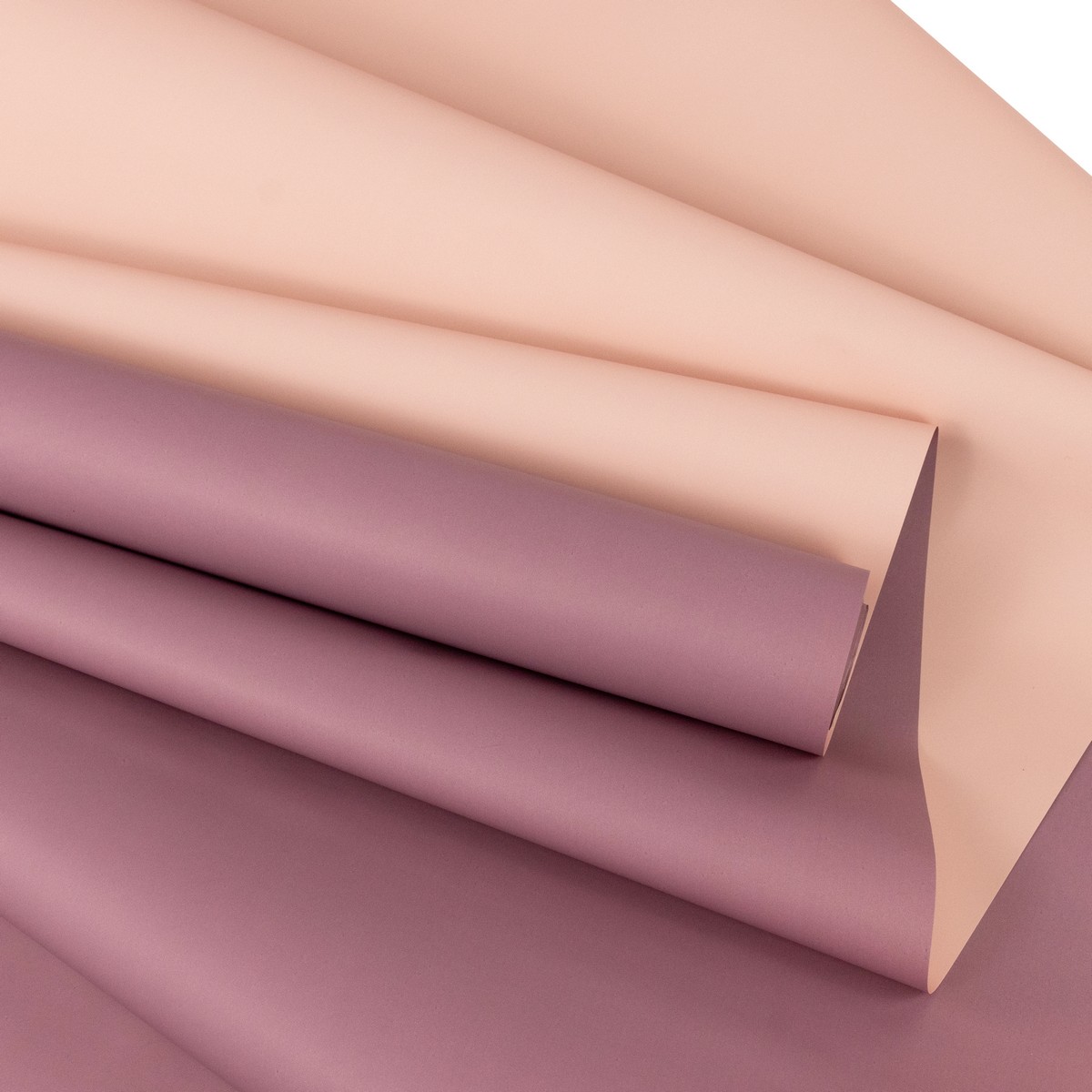 Пленка матовая двусторонняя 65мкр, 58 см 10 м, персиковый/пудровый в интернет-магазине флористических аксессуаров Азалия Декор