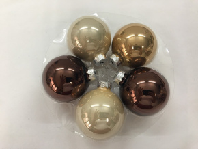 Набор шаров 12шт. в тубе (стекло), D3см, микс шамп./кор. в интернет-магазине флористических аксессуаров Азалия Декор