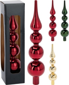 Наконечник на елку (стекло), H28хD6см, цв. в асс. в интернет-магазине флористических аксессуаров Азалия Декор