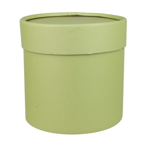 Коробка подарочная круглая, D12,5xH12,5см, салатовый в интернет-магазине флористических аксессуаров Азалия Декор