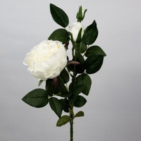 Роза, 75см, белый в интернет-магазине флористических аксессуаров Азалия Декор
