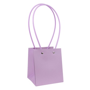 Пакет для цветов водостойкий (крафт), 13х12,5х15см (в уп. 10шт.), сиреневый в интернет-магазине флористических аксессуаров Азалия Декор