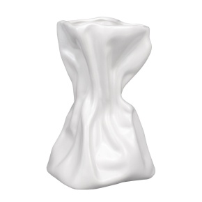 Ваза (керамика), 12,5x11xH18,5см, белый в интернет-магазине флористических аксессуаров Азалия Декор