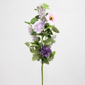 Ветка весенняя, 67см, зеленый/сиреневый в интернет-магазине флористических аксессуаров Азалия Декор