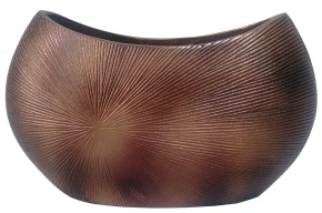 Кашпо (металл), 25x10xH13см, бронзовый в интернет-магазине флористических аксессуаров Азалия Декор