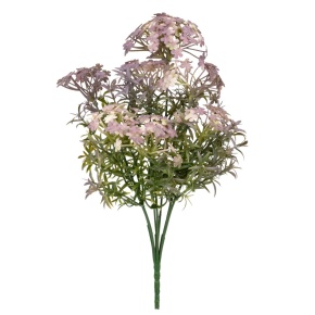 Зелень с цветами на вставке, 31см, зеленый/розовый в интернет-магазине флористических аксессуаров Азалия Декор