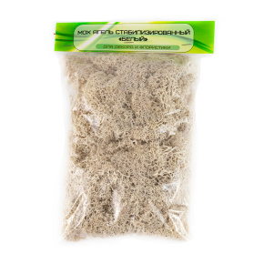 Мох ягель 100гр., белый в интернет-магазине флористических аксессуаров Азалия Декор