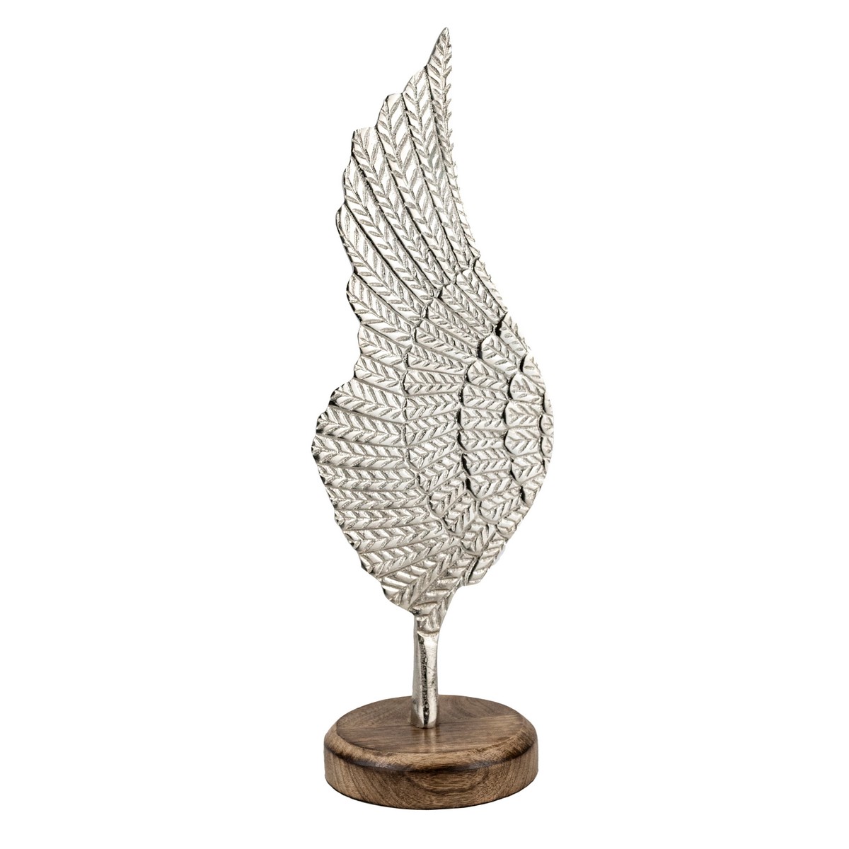 Сувенир Крыло (металл), H36x12х10см, серебряный в интернет-магазине флористических аксессуаров Азалия Декор