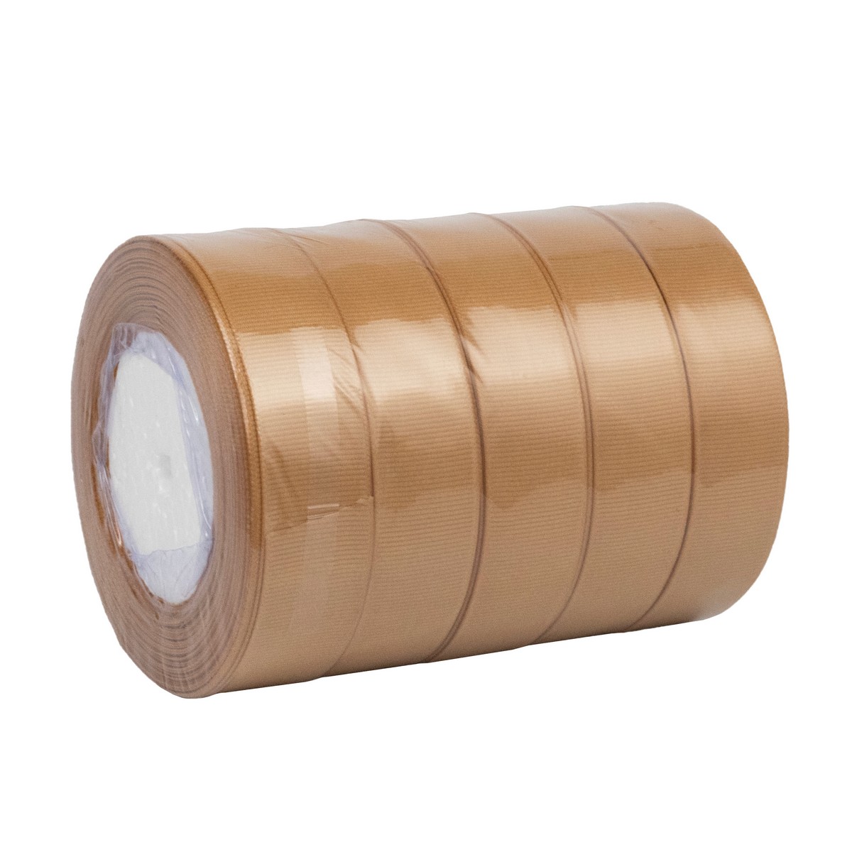 Лента репсовая (в уп.5 шт.), 25 мм 22,7 м, бежевый в интернет-магазине флористических аксессуаров Азалия Декор