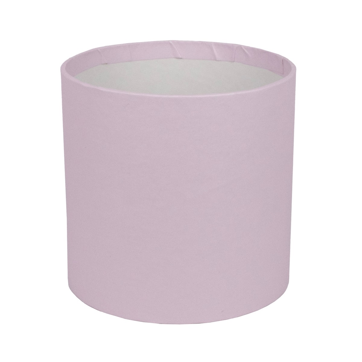 Коробка подарочная круглая без крышки, D12xH12 см, светло-сиреневый в интернет-магазине флористических аксессуаров Азалия Декор