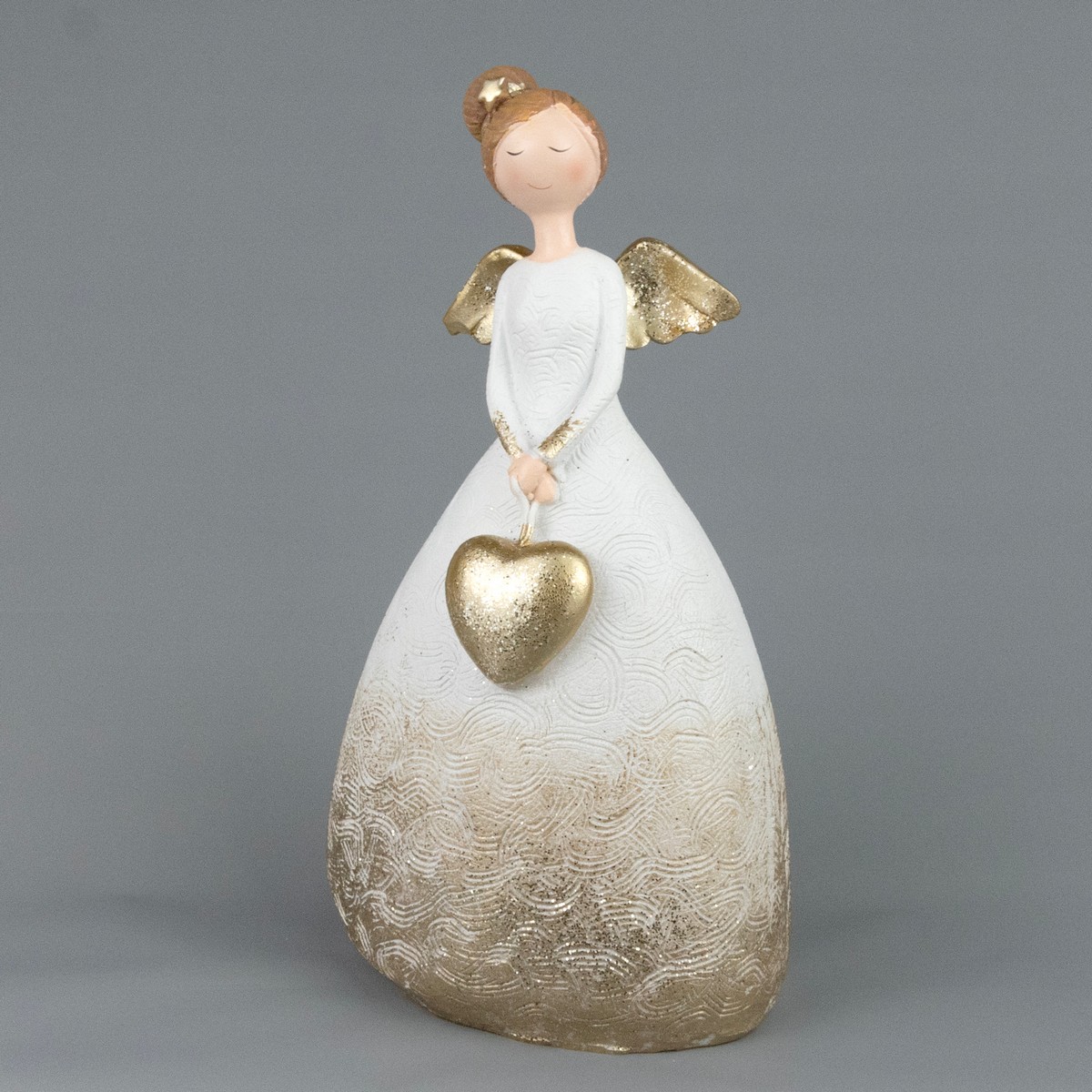 Сувенир Ангел (полирезин), H23x13x9см, золотой в интернет-магазине флористических аксессуаров Азалия Декор