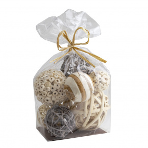 Набор сухоцветов, 100гр, белый/серый в интернет-магазине флористических аксессуаров Азалия Декор