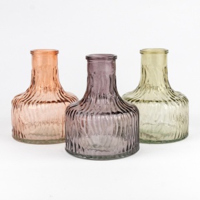 Ваза Бутылочка(стекло), H13хD11см, цв. в асс. в интернет-магазине флористических аксессуаров Азалия Декор