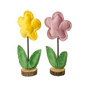 Сувенир Цветок, Н17см, в асс., роз./жел. в интернет-магазине флористических аксессуаров Азалия Декор