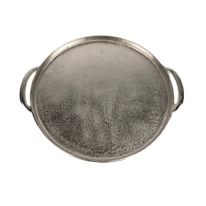 Поднос (металл), D23xH2,5см, серебряный в интернет-магазине флористических аксессуаров Азалия Декор