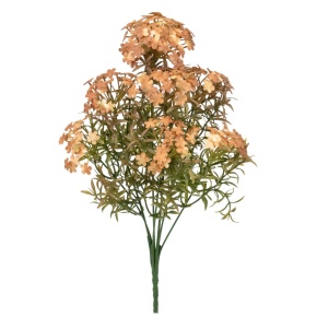 Зелень с цветами на вставке, 31см, зеленый/оранжевый в интернет-магазине флористических аксессуаров Азалия Декор