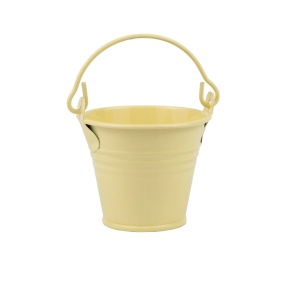 Кашпо Три Линии Ведерко с ручкой (металл), D7xH6см, желтый в интернет-магазине флористических аксессуаров Азалия Декор