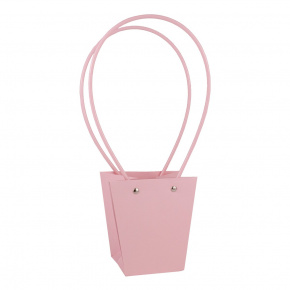 Пакет для цветов водостойкий (крафт), 12х8х12,5см (в уп. 10шт.), розовый в интернет-магазине флористических аксессуаров Азалия Декор