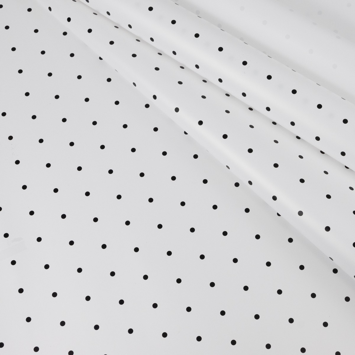 Пленка Горошек 65мкр, 58 см 10 м, белый в интернет-магазине флористических аксессуаров Азалия Декор