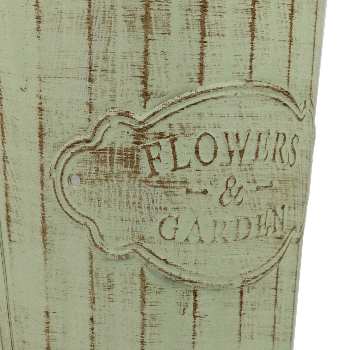 Вазон с ручками (металл), D18xH25см, зеленый в интернет-магазине флористических аксессуаров Азалия Декор