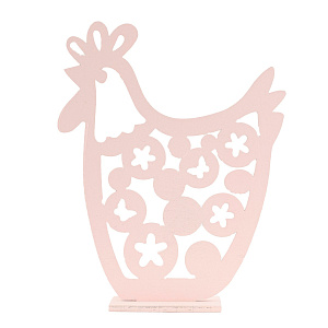 Сувенир Курица, 20х17см, розовый в интернет-магазине флористических аксессуаров Азалия Декор