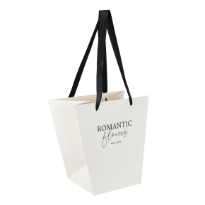 Пакет для букета (крафт), 30х19х30см (в уп. 2шт.), белый в интернет-магазине флористических аксессуаров Азалия Декор