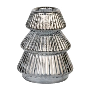 Подсвечник (стекло), D6,5xH8см, серый в интернет-магазине флористических аксессуаров Азалия Декор