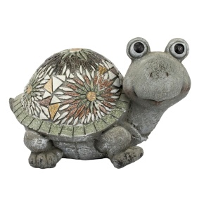 Садовая фигура Черепаха (керамика), H21,5x33х24см, серый в интернет-магазине флористических аксессуаров Азалия Декор