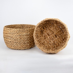 Набор кашпо плетеных 2шт. (растительный материал), D40xH24см, натуральный в интернет-магазине флористических аксессуаров Азалия Декор