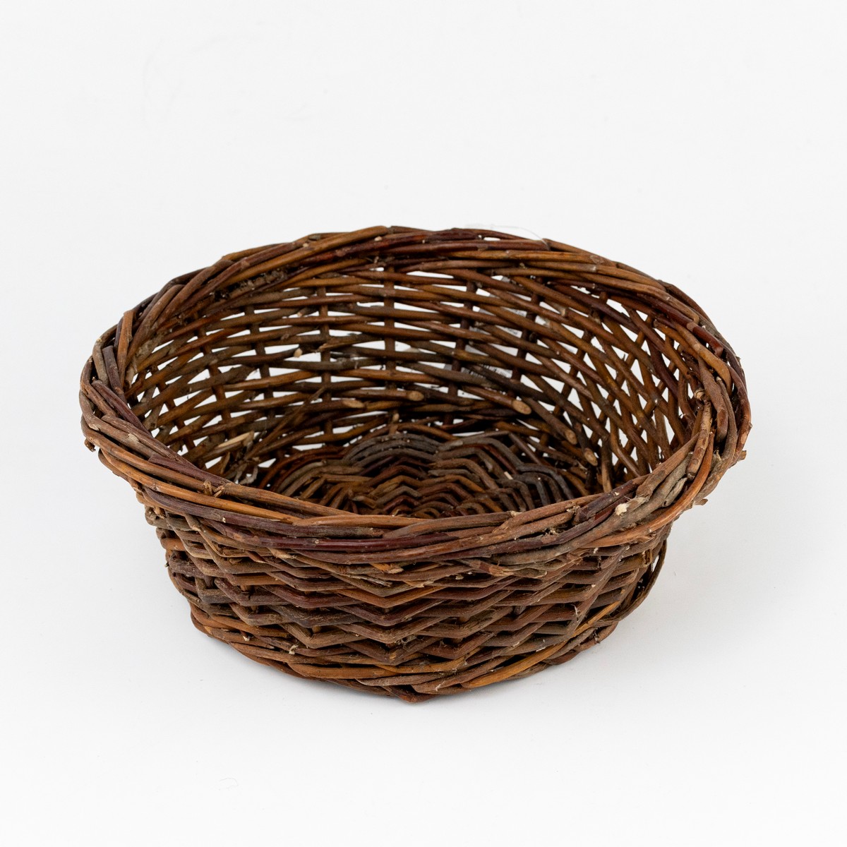 Кашпо плетеное (ива), D23xH9см, коричневый в интернет-магазине флористических аксессуаров Азалия Декор